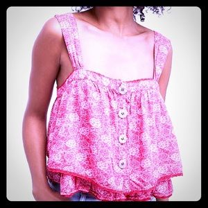 Free People Sweet Caroline Printed Tiered Top